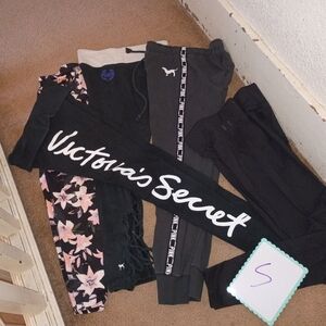 Vintage Y2K Victoria Secret VS Pink 🩷 Leggings Pants Lounge Lot S Fold Over